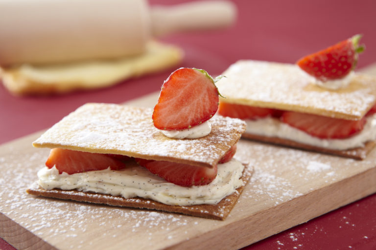 Mille-feuille Kiri® et fraises